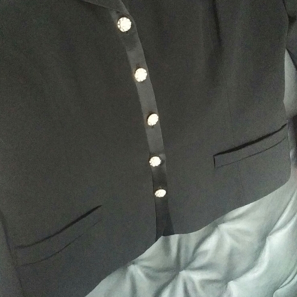 SUNNY CHOI - silk trim diamond button blazer - Picture 6 of 6